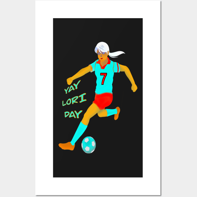 YAY LORI DAY GIRL FOOTBALLER RETRO NOVEMBER 7 Wall Art by sailorsam1805